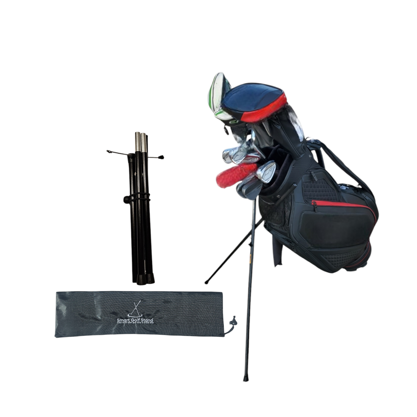 SMART GOLF STAND 2.0: Turn your Cart bag into a Stand Bag!