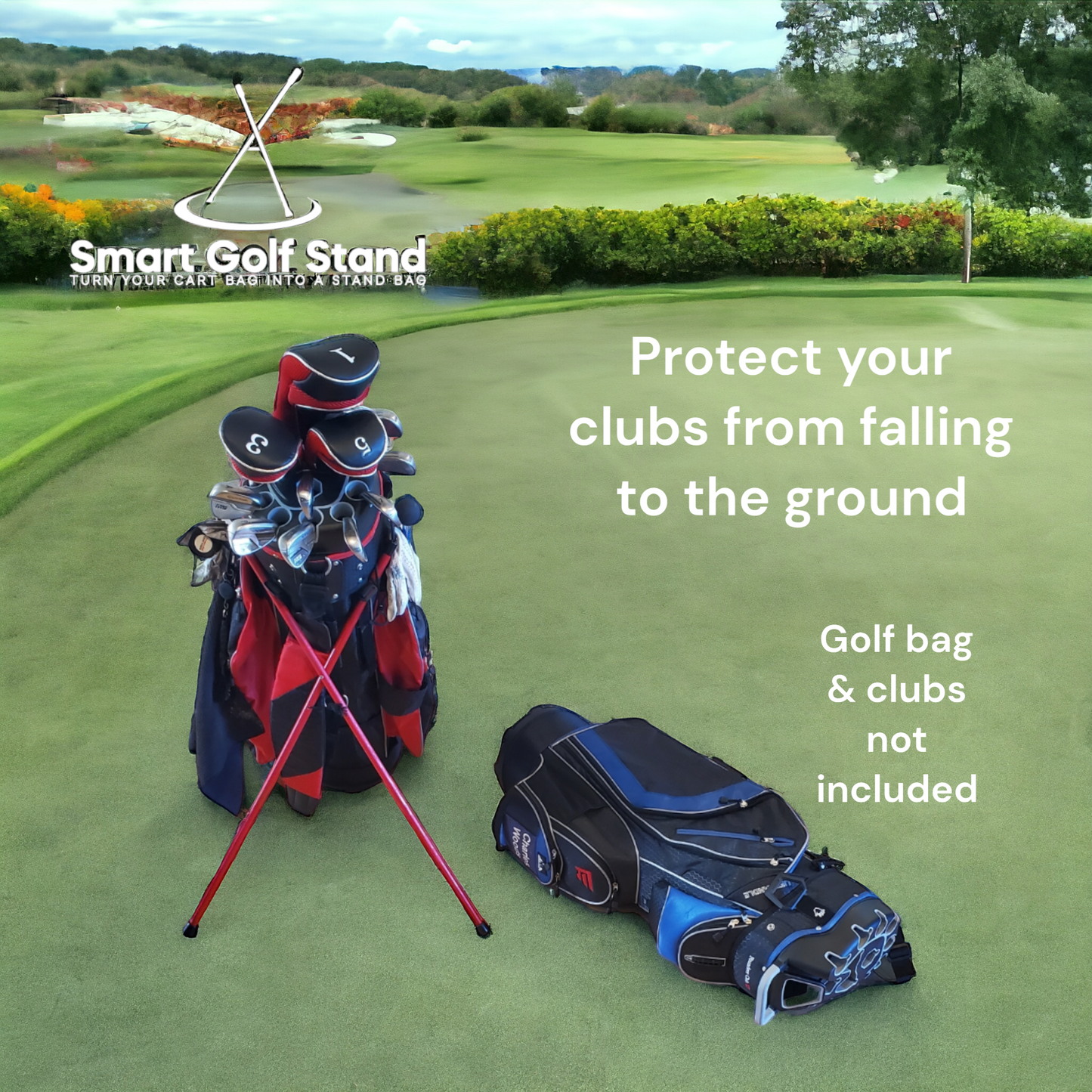 SMART GOLF STAND 2.0: Turn your Cart bag into a Stand Bag!