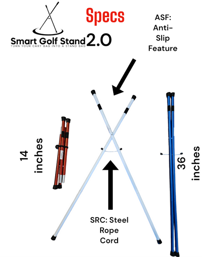 SMART GOLF STAND 2.0: Turn your Cart bag into a Stand Bag!