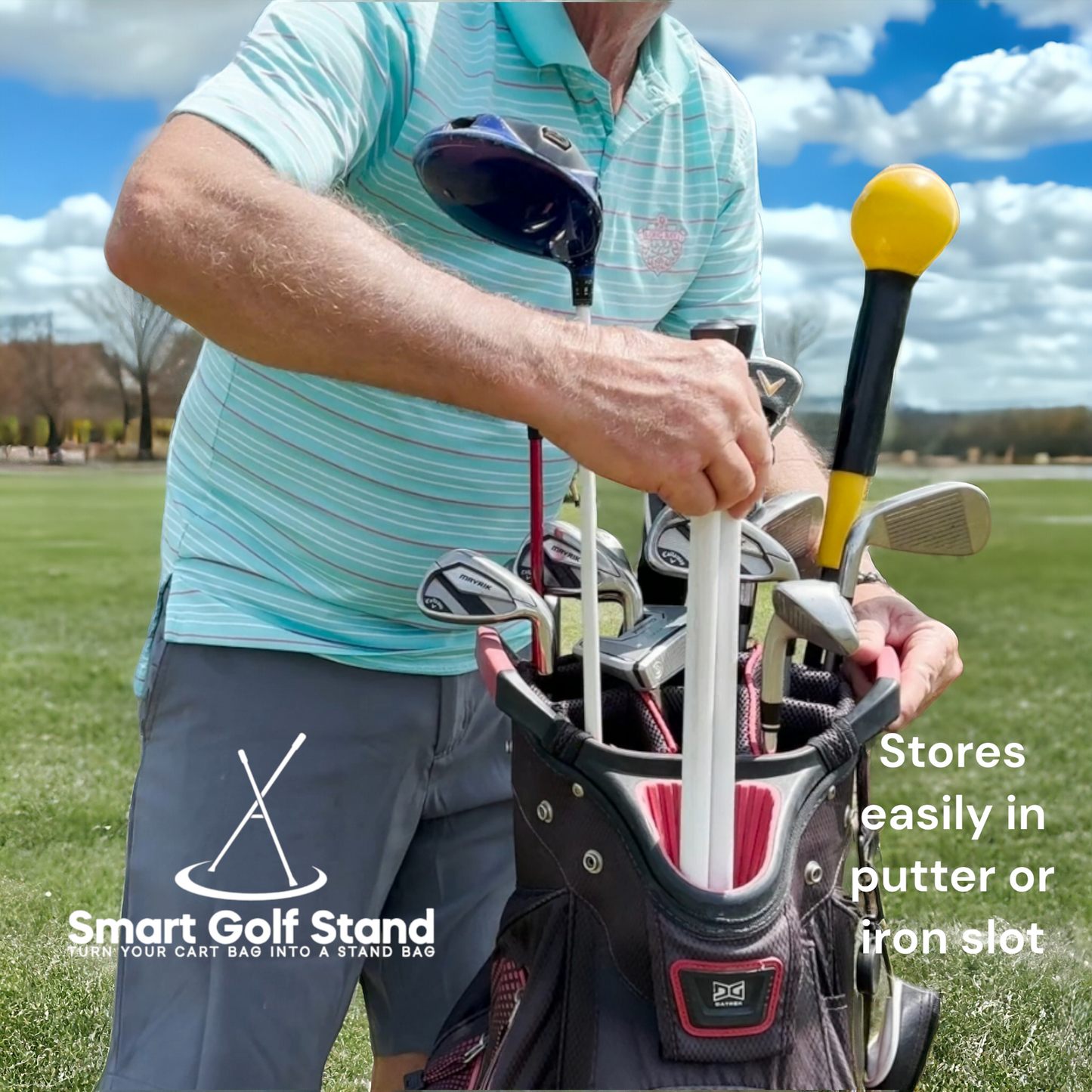 Smart Golf Stand 2.0: Turn your Cart bag into a Stand Bag!