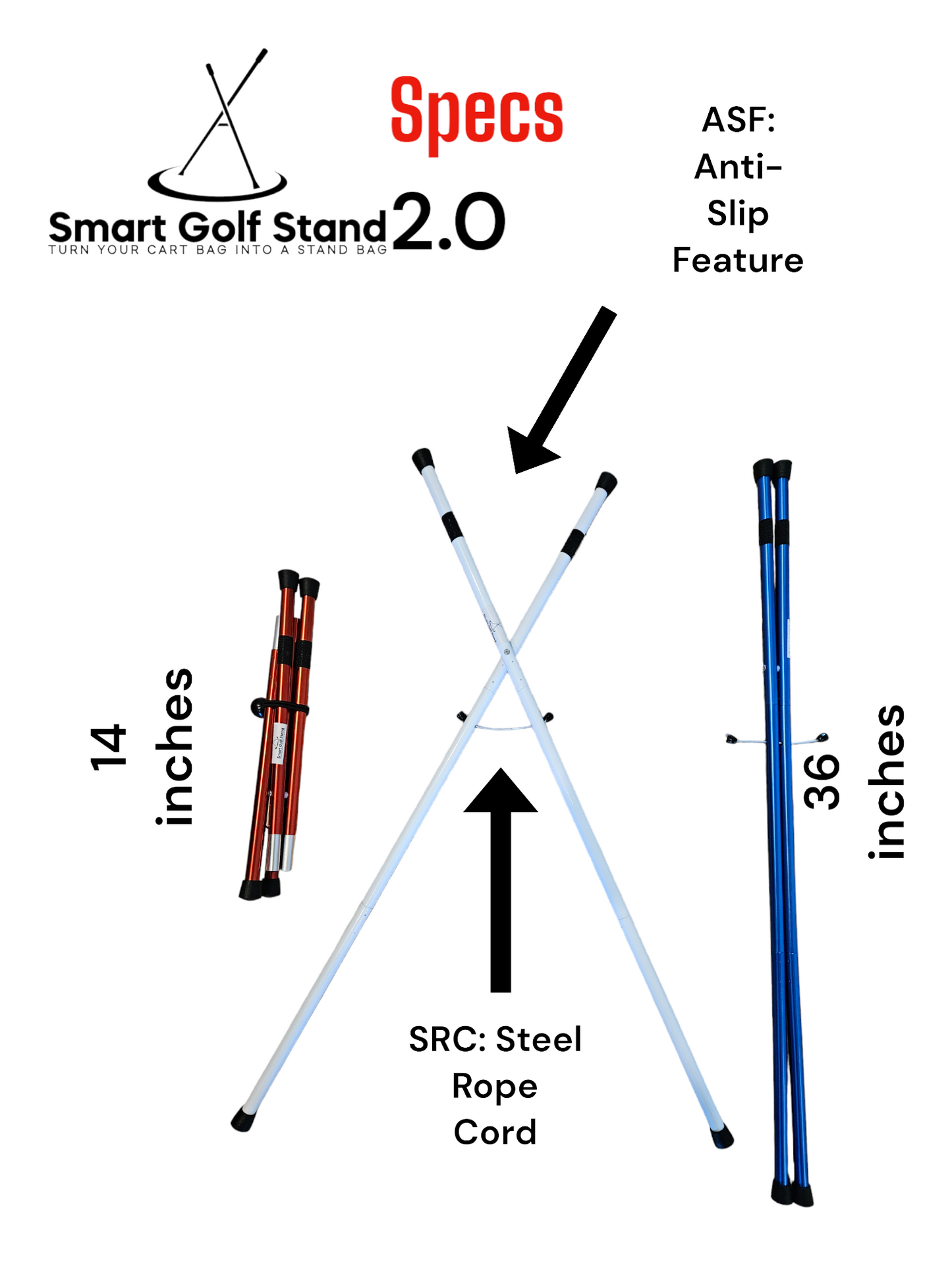 Smart Golf Stand 2.0: Turn your Cart bag into a Stand Bag!